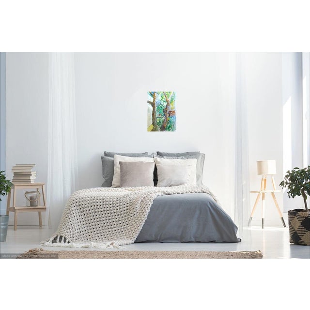 From my garden in France, this original ink and watercolor painting captures the delicate beauty of nature with both...