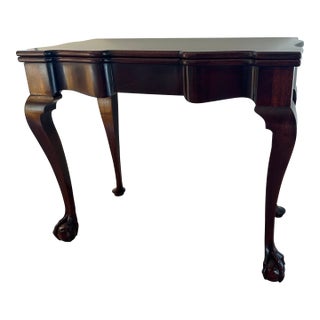 Mid 20th Century Kindel Flip Top Gaming Mahogany Table For Sale