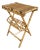 Vintage Bamboo Collapsible Butler Table With Wine Storage For Sale