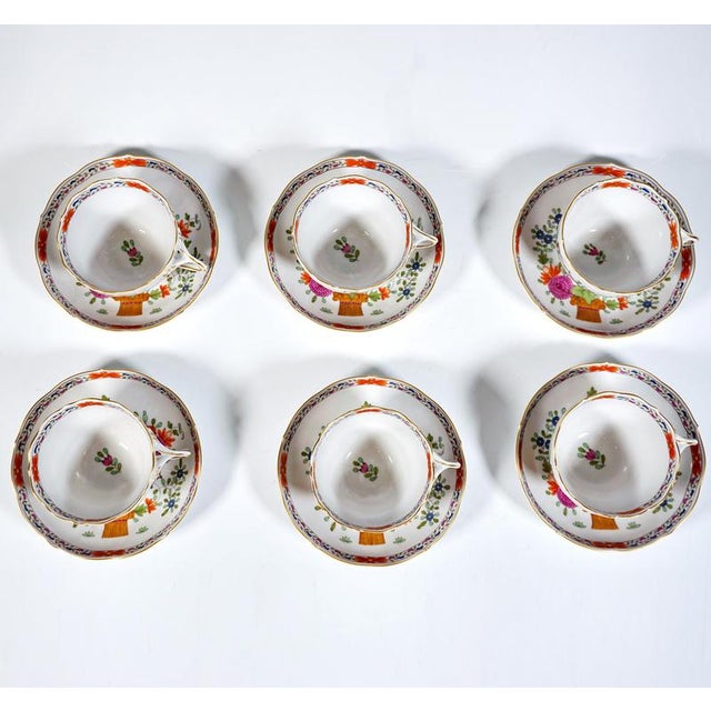 Copper 20th Century Coffee Set with Sheaf Pattern from Meissen, Set of 22 For Sale - Image 8 of 12