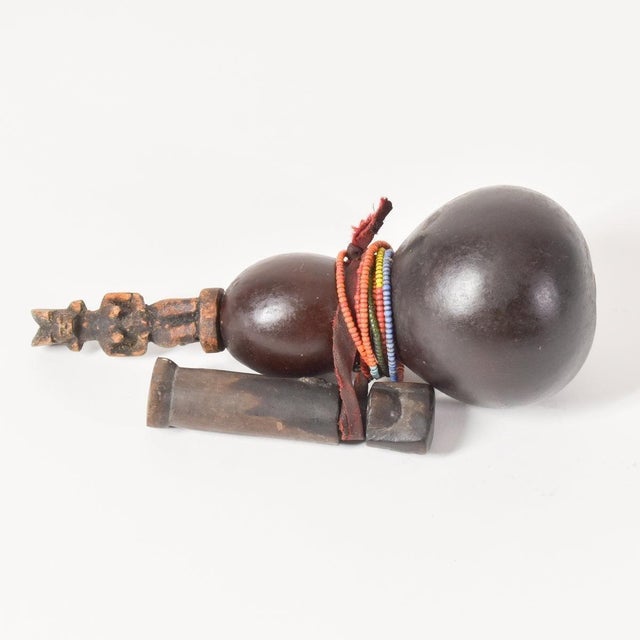 Wood Early 20th Century Old Nyamwezi Diviner's Medicine Gourd Tanzania For Sale - Image 7 of 10