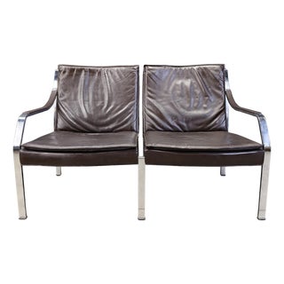 Leather Sofa attributed to Preben Fabricius and Jorgen Kastholm for Walter Knoll, 1960 For Sale