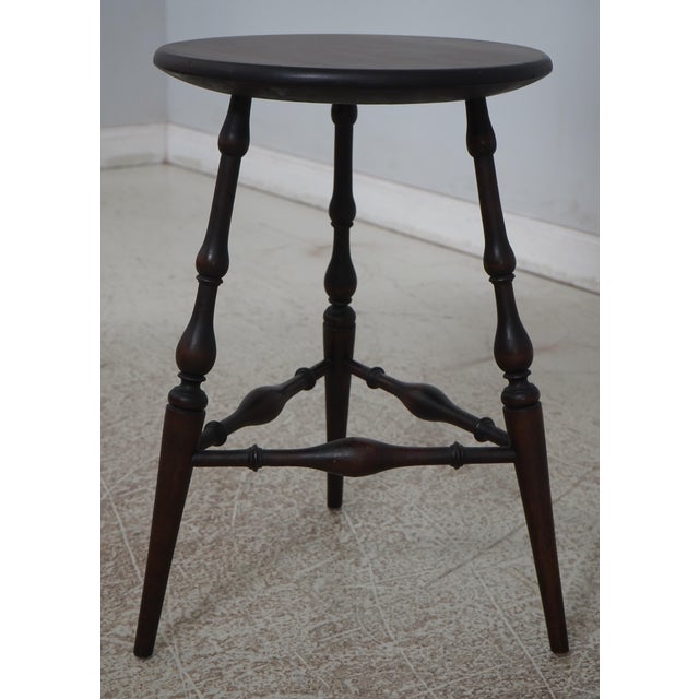 Age: Approx: 100 Years Old Details: High Quality Construction Pine Top & Walnut Turned Legs Primitive Country Style Tight...