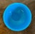 Antique 19th Century Bright Peacock Blue Peking Glass Footed Bowl For Sale - Image 10 of 13