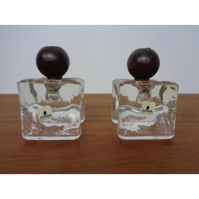 Finnish Ice Glass Candlesticks by Timo Sarpaneva for Juhava, 1970s, Set of 4 For Sale - Image 13 of 18