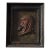 Antique French Red Bas-Relief Wax Profile of a Bearded Man With Hood, Signed For Sale