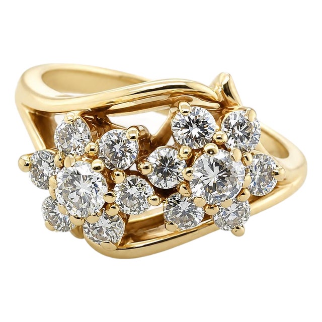 14k Diamond Ring, Size 5.5 For Sale