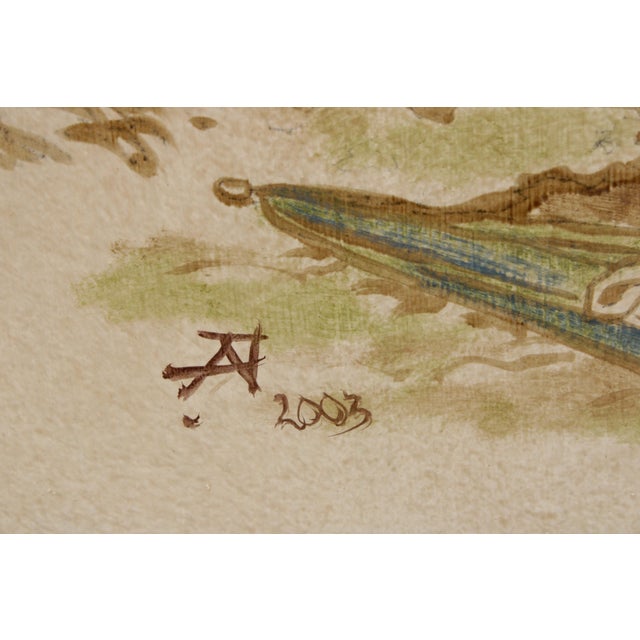 Pair Artist Signed Chinoiserie Style 2 Drawer Open Bookcases For Sale - Image 17 of 18