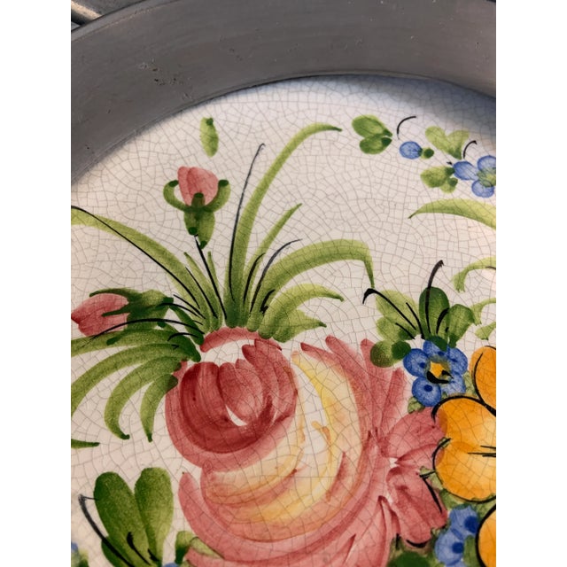 Italian and German Hand-Painted Plates Set/2 For Sale - Image 4 of 8