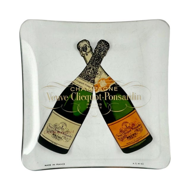 Transparent Vintage Veuve Clicquot Ponsardin Champagne Glass Ashtray For Sale - Image 8 of 9