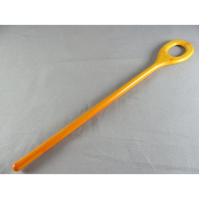 Mid-Century Machi Orange & Yellow Swirl Citrine Melamine Melmac Utensils - Set of 5 For Sale - Image 10 of 13