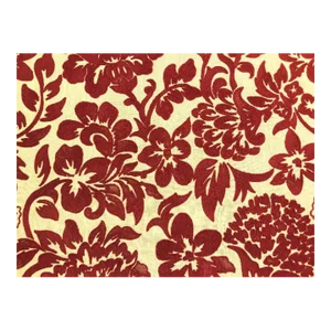 Lee Jofa Oscar De La Renta Flora Red Neutral Beige Floral Embroidered Drapery Upholstery Fabric