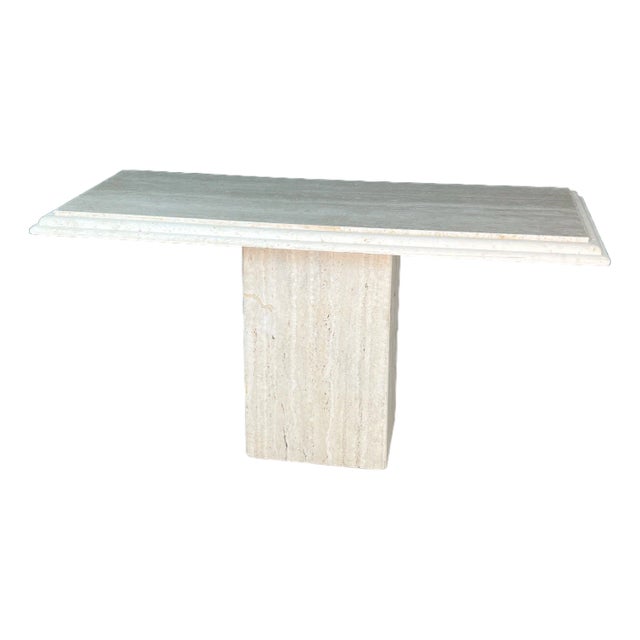 1980s Travertine Console Table For Sale