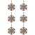 Contemporary Wooden Snowflake Ornament Set of 6  5.5"H For Sale - Image 3 of 3