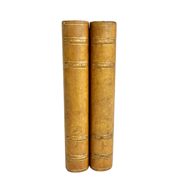 A charming early 20th-century French decorative book box, crafted to resemble antique leather-bound volumes. Finished in...