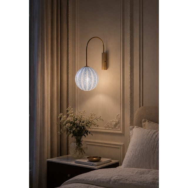 Glass Blue Tulipano 20 Wall Lamp from La Murrina, 1990s For Sale - Image 7 of 18