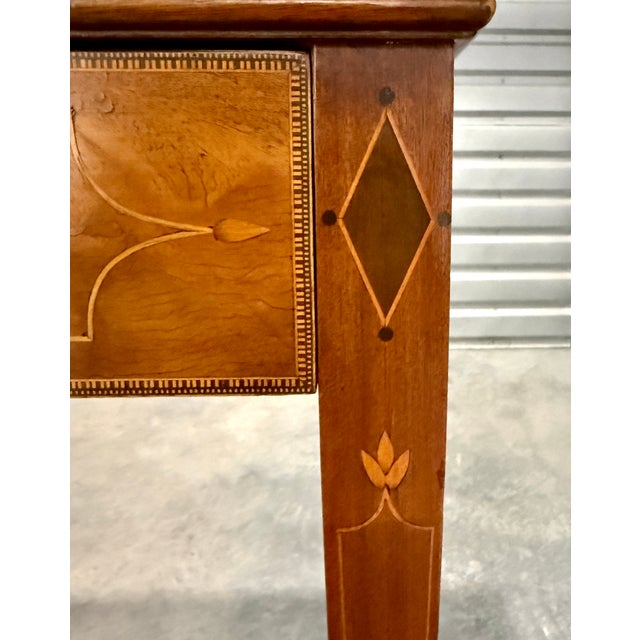 1930s Charak Furniture Co. Federal Revival Inlaid Tambour Desk For Sale - Image 11 of 15