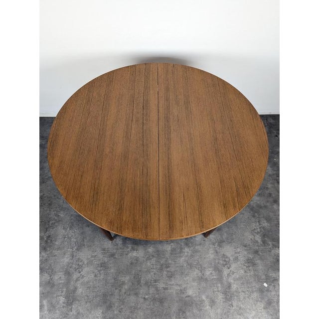 Round Extendable Walnut Table For Sale - Image 3 of 7