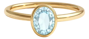 Natural Aquamarine Ring | March Birthstone Dainty Ring | 925 Silver Handmade Stacking Ring, Size 7