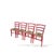 Gold Vintage Italian Red Oak Ladderback Dining Chairs, Set of 2 For Sale - Image 8 of 10