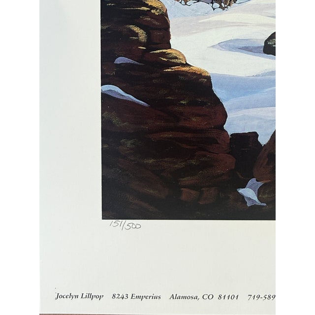 1990s "Point of View" 1992 Jocelyn Lillpop Russell Le Signed Numbered Big Horn Sheep Wildlife Print For Sale - Image 5 of 6