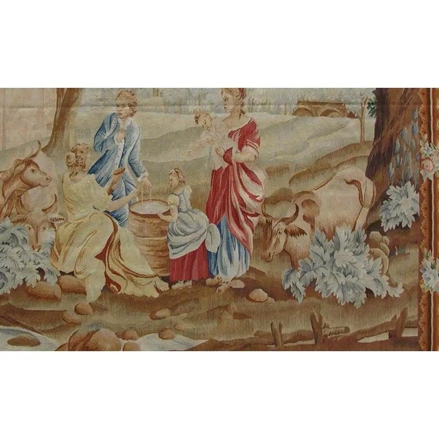 Vintage Tapestry Depicting Mother and Her Children For Sale - Image 9 of 9