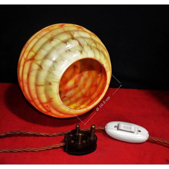 Art Deco French Bronze Figural Dancer Table Lamp with Glass Globe,1930s For Sale - Image 18 of 18