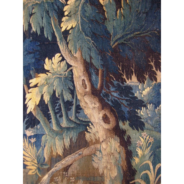 Mid 18th Century French Aubusson Verdure Waterfall and Egret For Sale - Image 13 of 16