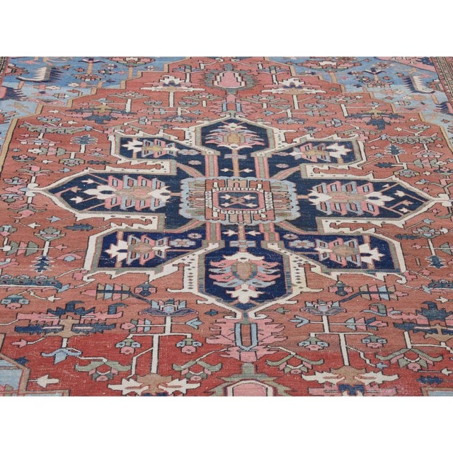 1890s Red Antique Oriental Rug For Sale - Image 4 of 9