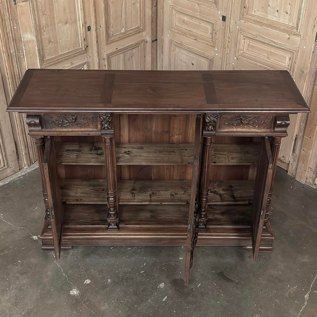 19th Century French Walnut Hunt Buffet ~ Cabinet For Sale - Image 15 of 18