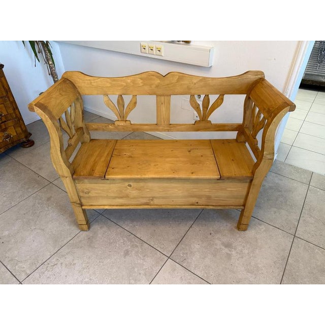Wax Farmhouse Kitchen Chest Bench For Sale - Image 7 of 10