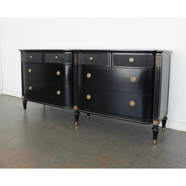 2020s Frontgate Regency Bow Front 8-Drawer Dresser, A Pair For Sale - Image 5 of 18