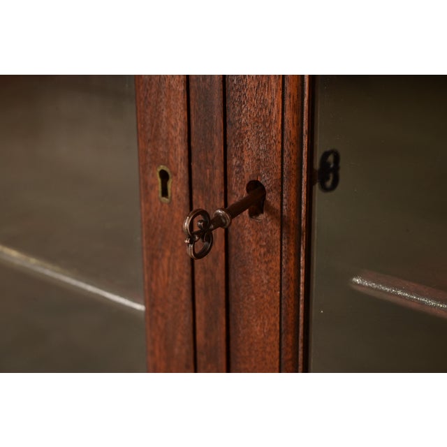 Wood Berkey & Gay Antique Victorian Carved Mahogany Triple Bookcase or Display Cabinet, Circa 1890s For Sale - Image 7 of 11