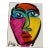 Peter Keil Abstract Portrait Painting on Canvas For Sale
