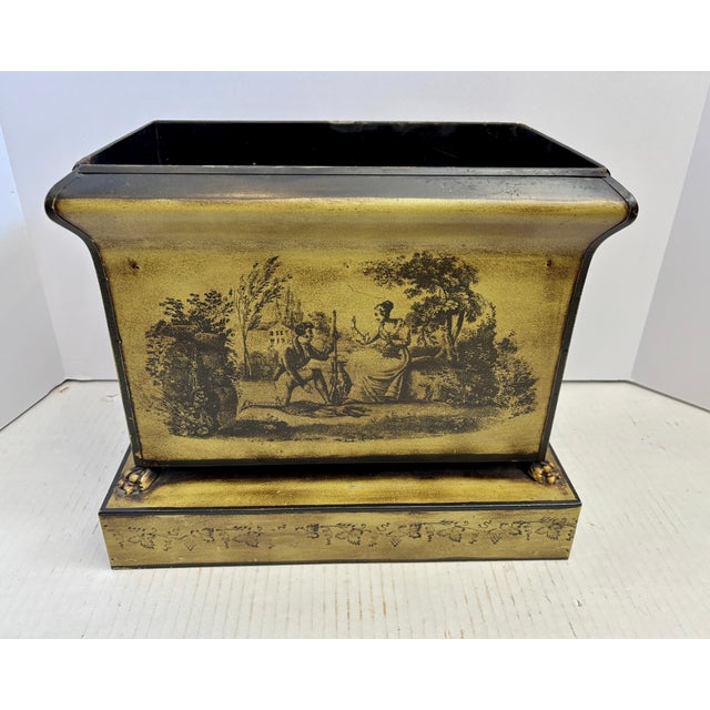 Traditional 1960s Classical Italian Tole Planter / Cache Pot For Sale - Image 3 of 13