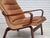 Mid-Century Modern Scandinavian Highback Lounge Chair in Leather and Bentwood, 1970s For Sale - Image 3 of 18