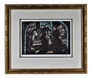 Jacob Steinhardt, Rabbis Studying the Thorah, Circa 1960