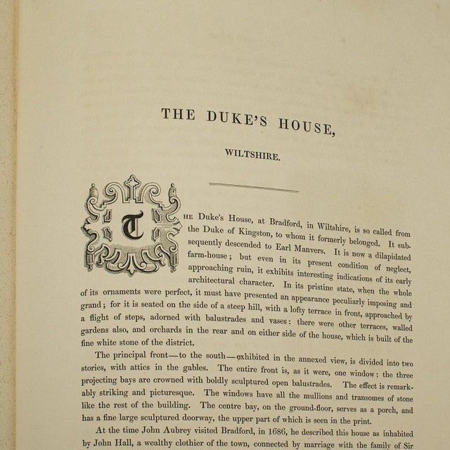 1858's Large Antique Book of Baronial Halls Volume 1 For Sale - Image 11 of 12