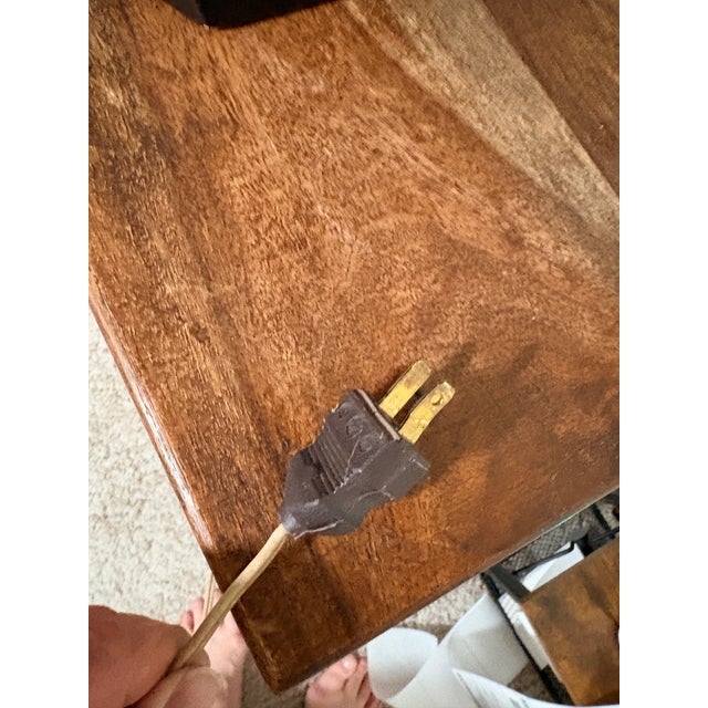 Black Mid 20th Century Neoclassical Revival Gas Style Candelabra Lamp For Sale - Image 8 of 10