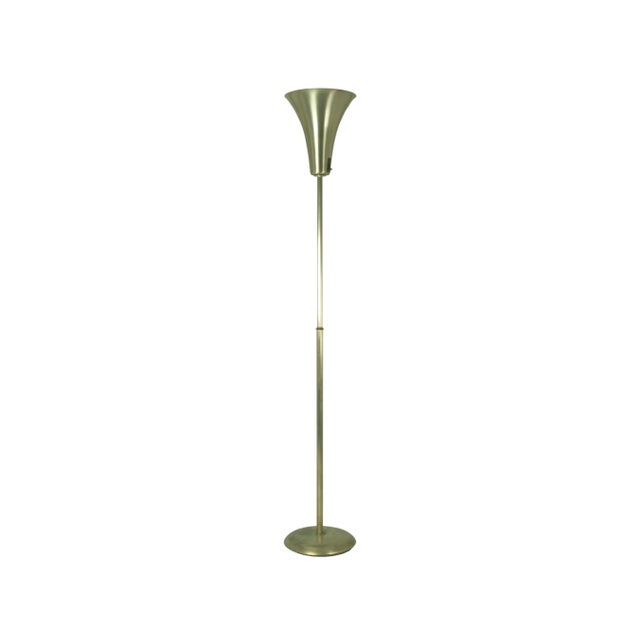 Gray Italian Rationalist Nickel-Plated Metal and Aluminum Luminator Floor Lamp, 1940s For Sale - Image 8 of 8