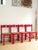 Red Lacquered Wooden Chairs with Braided Rope Seats, 1980s, Set of 4 For Sale - Image 12 of 12