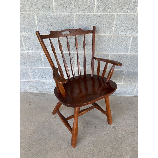 Description: Hunt Country Furniture Oak & Pine Dining Captains Chairs - A Pair. In Good Vintage Furniture Condition....
