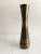 Metal Vintage Etched Dark Brass and Light Brass Metal Vase For Sale - Image 7 of 7