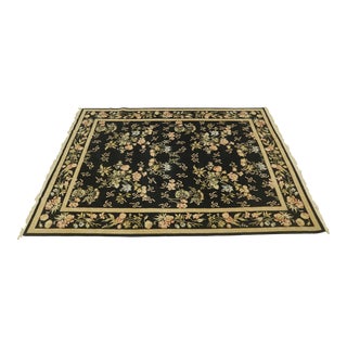 High Quality Wool & Silk Approx. 8 X 12 French Regency Room Size Rug For Sale