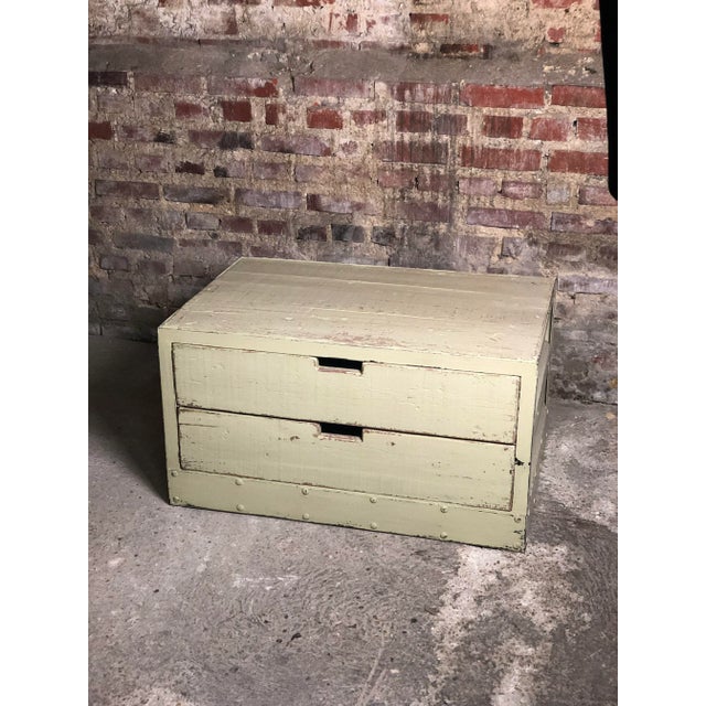 Vintage French Green Pastel Iron Cabinet, 1980s For Sale - Image 3 of 11