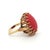 1950s 1950s 18k Yellow Gold Coral Ring, Size 6.5 For Sale - Image 5 of 11