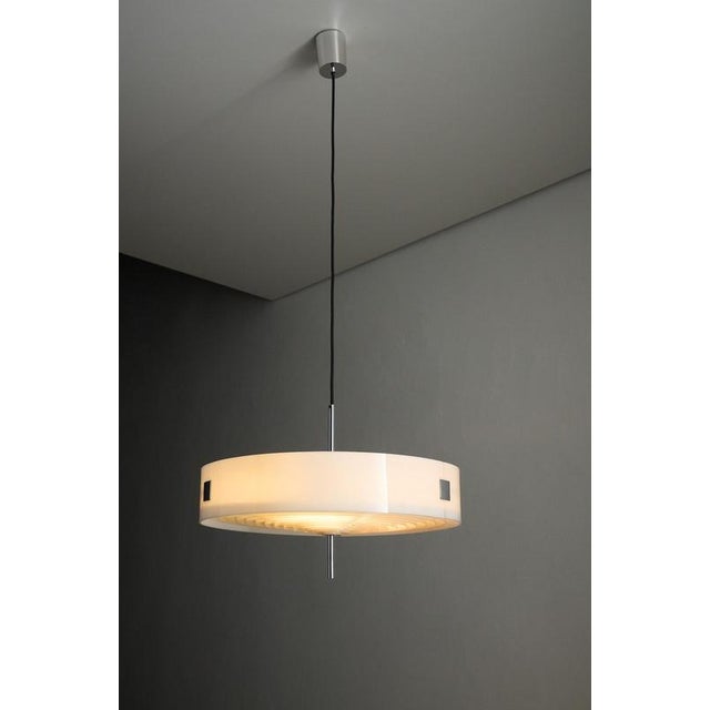 Large Acrylic Glass & Grid Pendant from Cosack, 1970s For Sale - Image 4 of 11