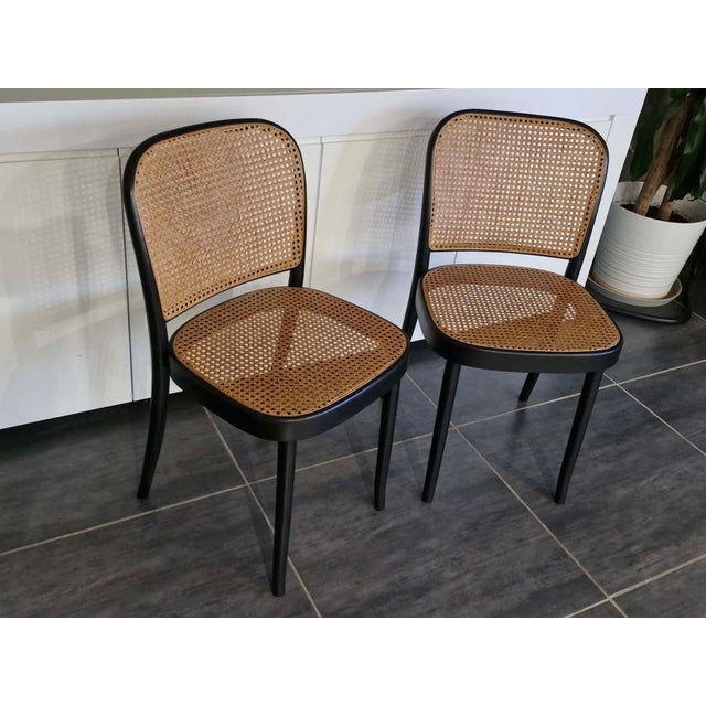 Wood N811 Chairs attributed to Joseph Hoffmann for TON, 1990, Set of 2 For Sale - Image 7 of 11