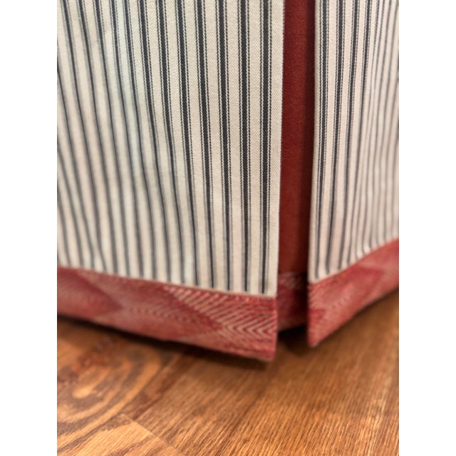 Textile Lee Industries 8621-00 French Ticking Ottoman- Set of 2 For Sale - Image 7 of 12