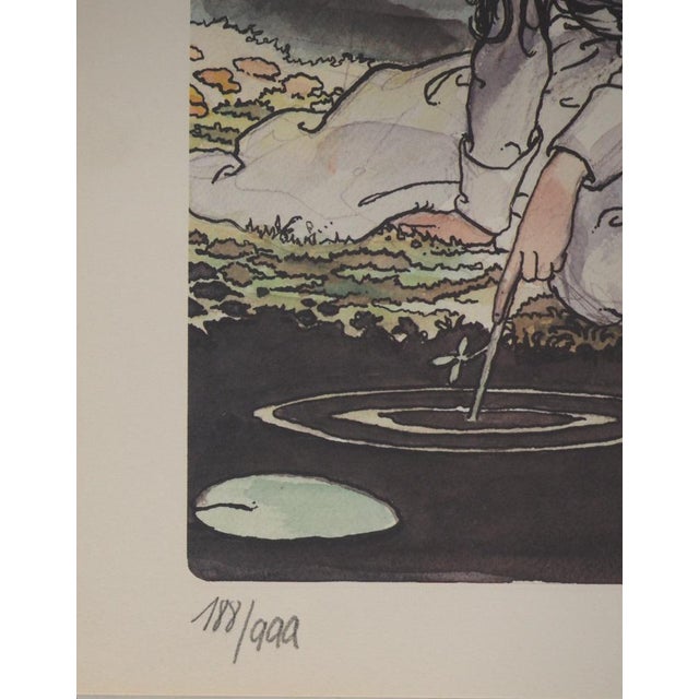 Milo Manara, Young Woman and Voyeuristic Mind, 1987, Lithograph For Sale - Image 4 of 6